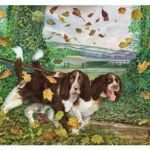 Autumn Spaniels. Watercolour